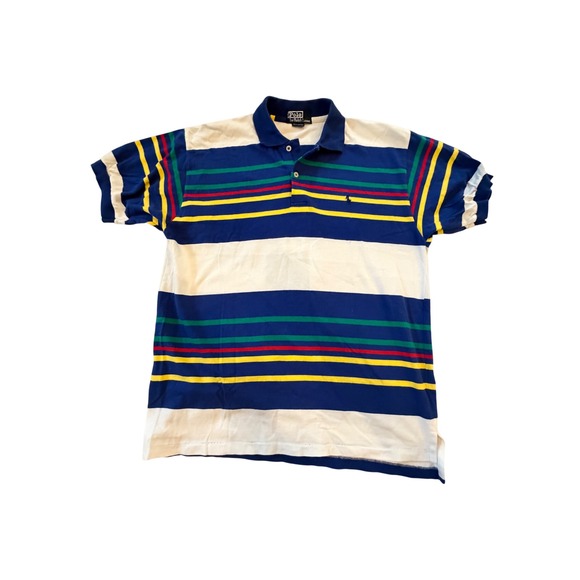 Polo Ralph Lauren Other - Polo Ralph Lauren Mens Multi Color Striped Short Sleeve Polo Shirt Blue White L